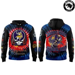 Minnesota Vikings x Grateful Dead Skeletons 2026 Hoodie 2