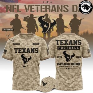 NFL Veterans Day 2026 Camo Custom Graphic T Shirt 11