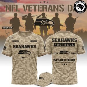 NFL Veterans Day 2026 Camo Custom Graphic T Shirt 17