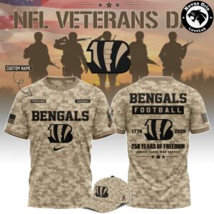 NFL Veterans Day 2026 Camo Custom Graphic T Shirt 4