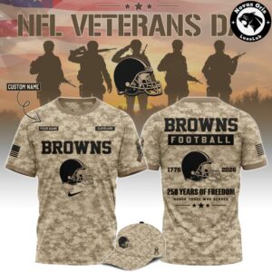 NFL Veterans Day 2026 Camo Custom Graphic T Shirt 5