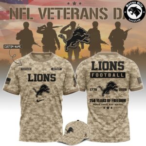 NFL Veterans Day 2026 Camo Custom Graphic T Shirt 7