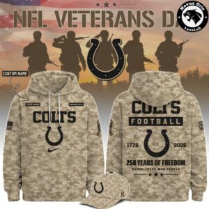 NFL Veterans Day 2026 Camo Custom Pullover Hoodie 12