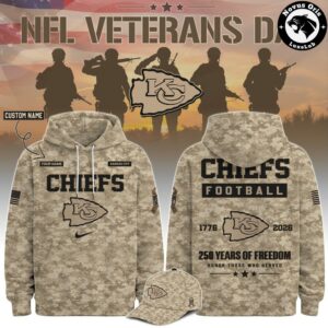 NFL Veterans Day 2026 Camo Custom Pullover Hoodie 13