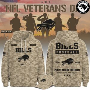 NFL Veterans Day 2026 Camo Custom Pullover Hoodie 4
