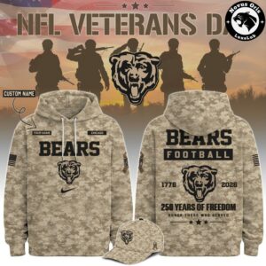 NFL Veterans Day 2026 Camo Custom Pullover Hoodie 5