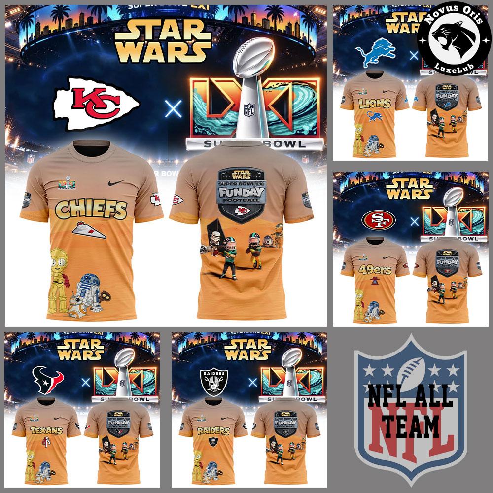 NFL x Star Wars Super Bowl LXI All Team 2027 T-Shirt NFL x Star Wars Super Bowl LXI All Team 2027 T-Shirt