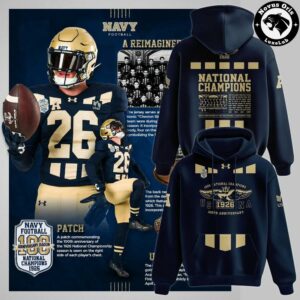 Navy Midshipmen Football National Championship 100th Anniversary Hoodie 1