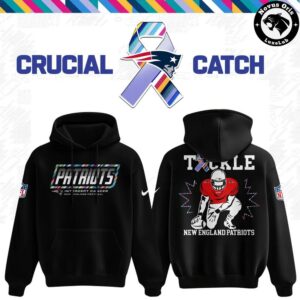 New England Patriots Crucial Catch Intercept Cancer 2026 Hoodie