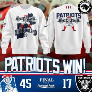 New England Patriots Patriot Warrior Map 2026 White Sweatshirt