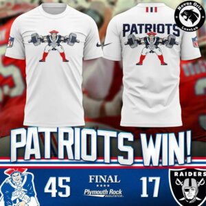 New England Patriots Patriot Warrior Map 2026 White T Shirt 3