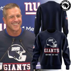 New York Giants Football Helmet 2026 Navy Graphic Sweatshirt 2