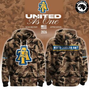 North Carolina A&T Military Appreciation 2026 Camo Hoodie