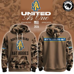 North Carolina AT Military Appreciation 2026 Camo Hoodie 3