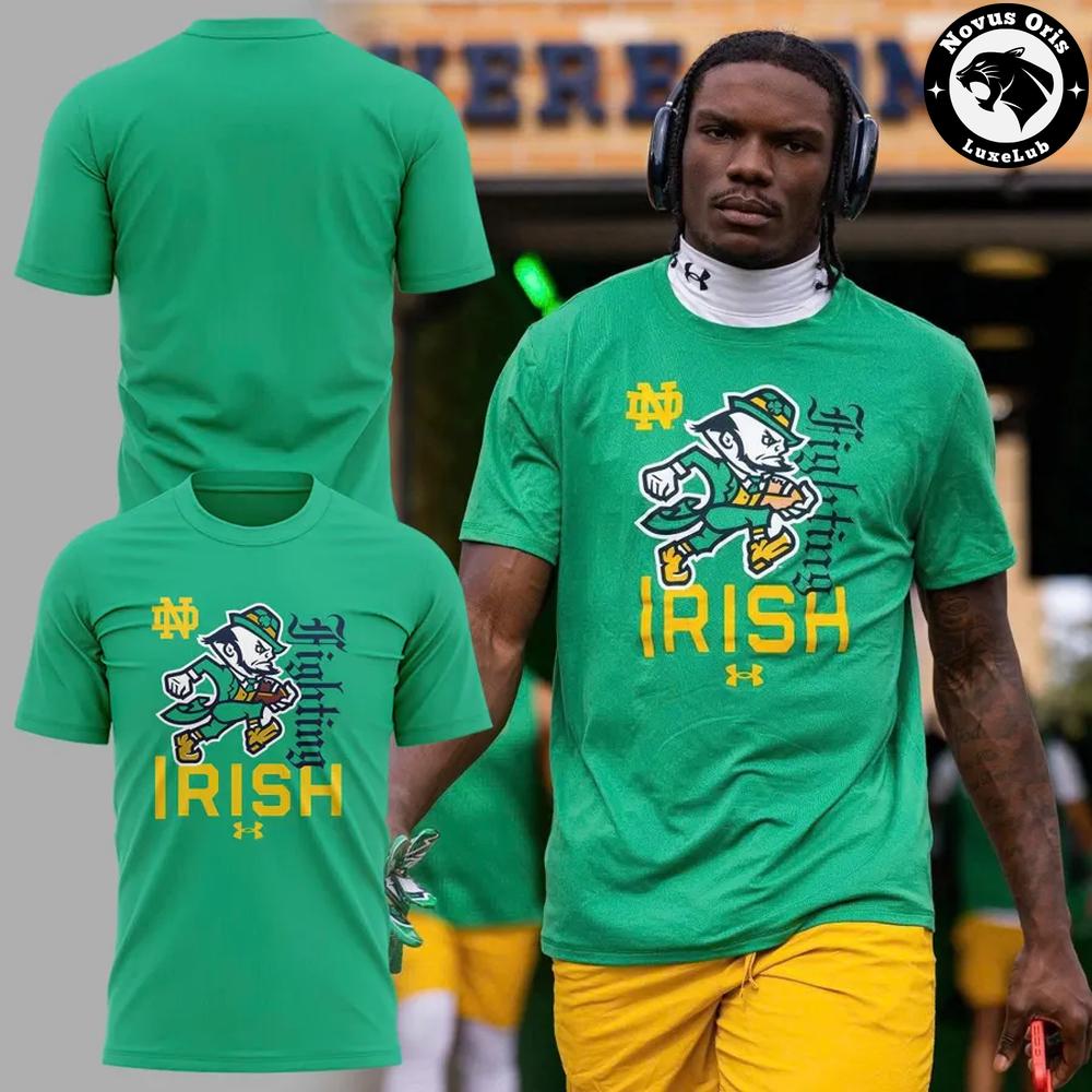 Notre Dame Fighting Irish NCAA 2026 Green T-Shirt Notre Dame Fighting Irish NCAA 2026 Green T-Shirt