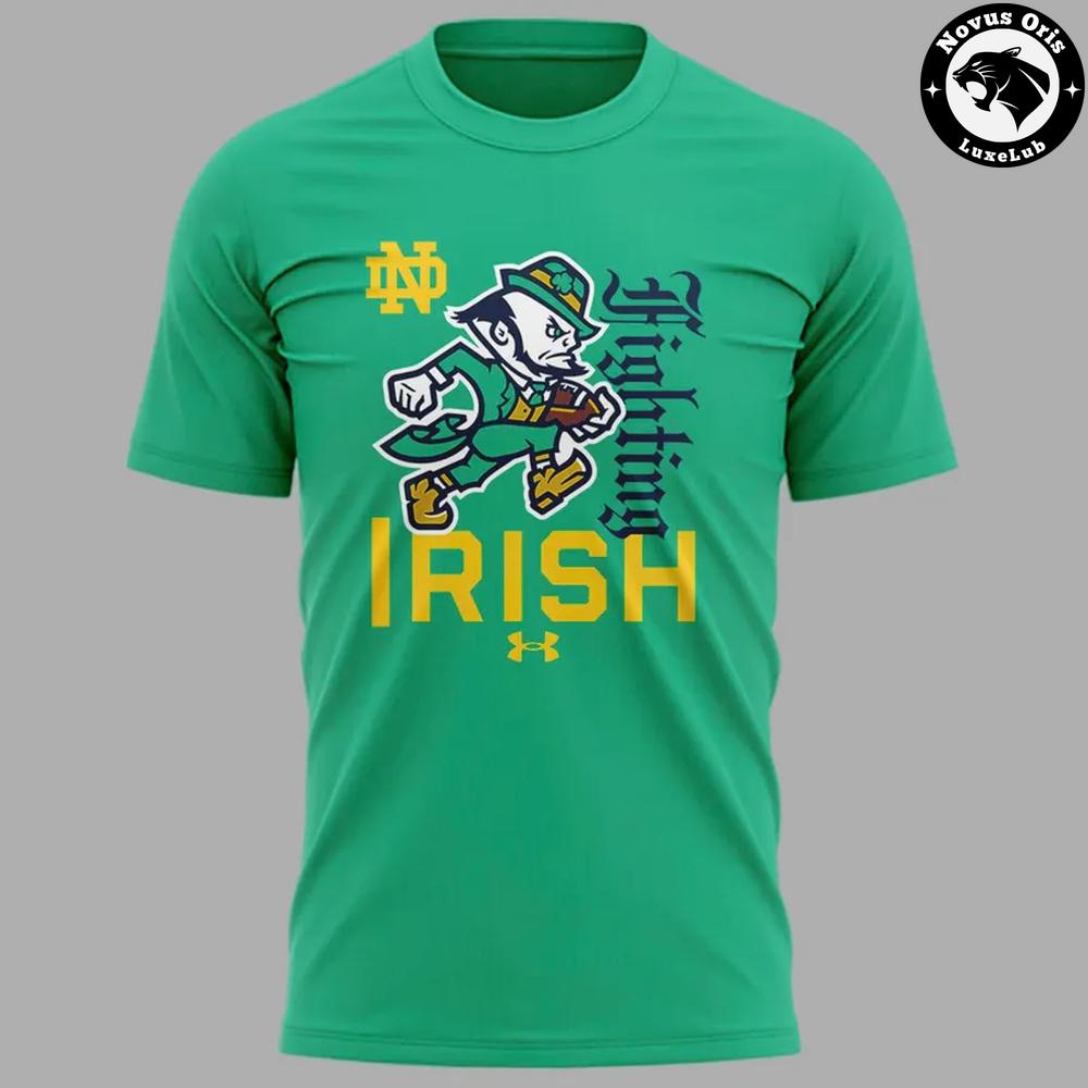 Notre Dame Fighting Irish NCAA 2026 Green T-Shirt Notre Dame Fighting Irish NCAA 2026 Green T-Shirt