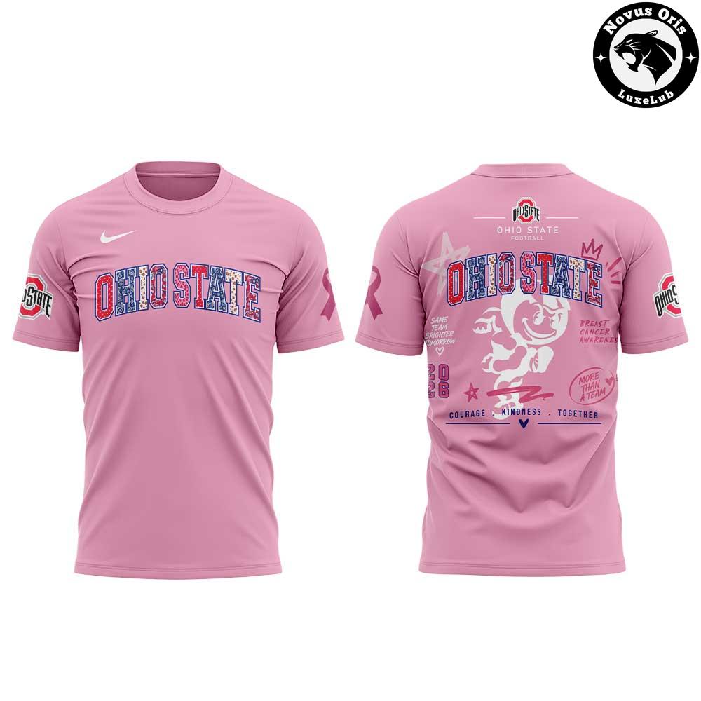 Ohio State Buckeyes Breast Cancer Awareness 2026 T-Shirt Ohio State Buckeyes Breast Cancer Awareness 2026 T-Shirt