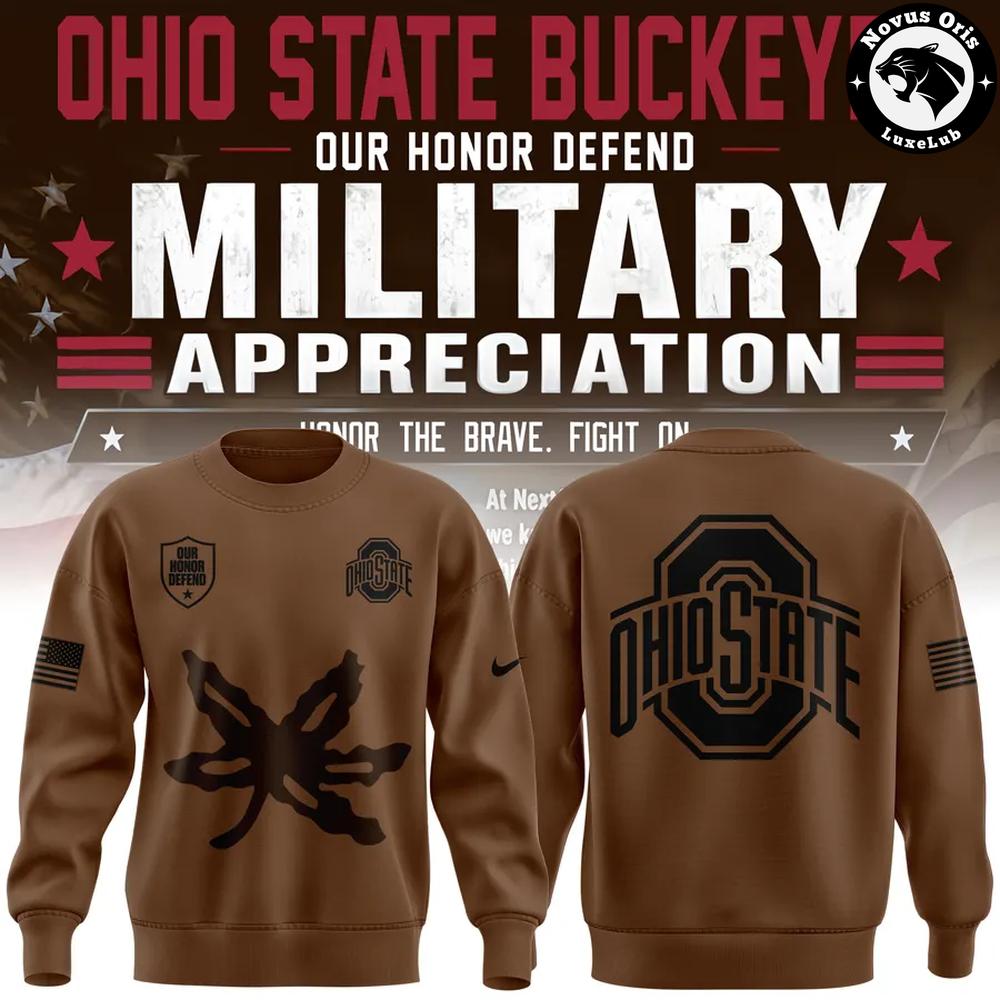 Ohio State Buckeyes Military Appreciation 2026 Sweatshirt Ohio State Buckeyes Military Appreciation 2026 Sweatshirt