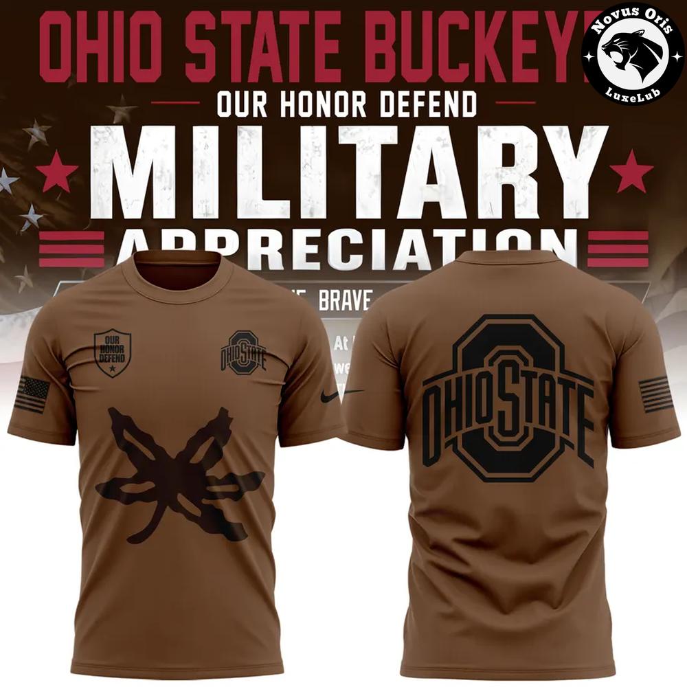 Ohio State Buckeyes Military Appreciation 2026 T-Shirt Ohio State Buckeyes Military Appreciation 2026 T-Shirt