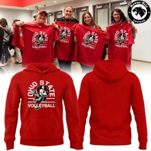 Ohio State Buckeyes Volleyball 2026 Red Hoodie 1