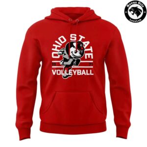 Ohio State Buckeyes Volleyball 2026 Red Hoodie 2
