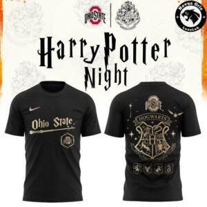 Ohio State Buckeyes x Harry Potter Night 2026 Black Graphic T Shirt 1
