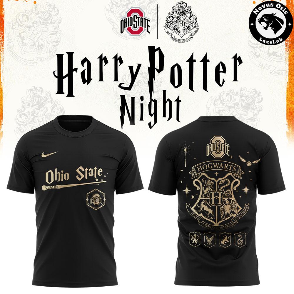 Ohio State Buckeyes x Harry Potter Night 2026 Black Graphic T-Shirt Ohio State Buckeyes x Harry Potter Night 2026 Black Graphic T-Shirt