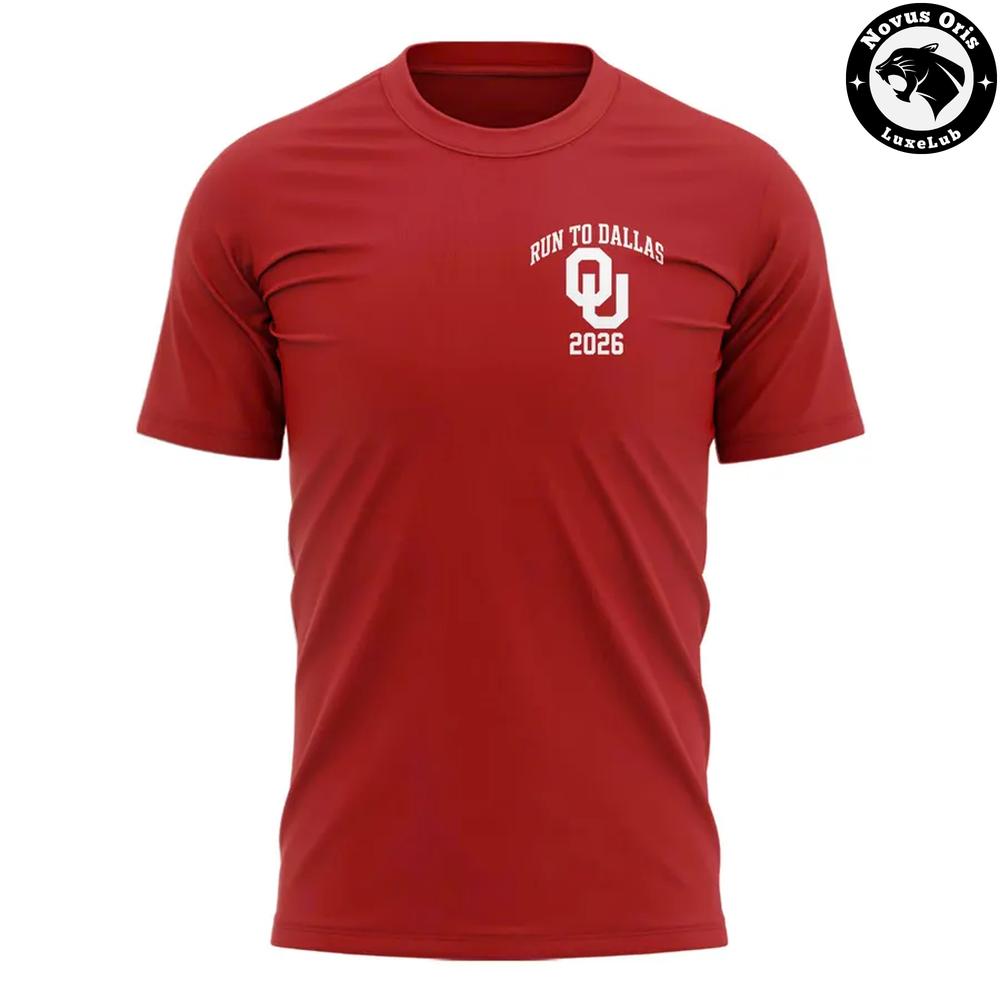 Oklahoma Sooners Red River Rivalry Run To Dallas 2026 T-Shirt Oklahoma Sooners Red River Rivalry Run To Dallas 2026 T-Shirt