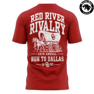 Oklahoma Sooners Red River Rivalry Run To Dallas 2026 T Shirt 3