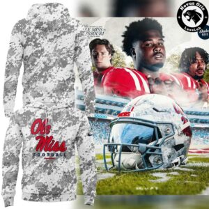 Ole Miss Rebels Football 2026 Grey Camo Hoodie