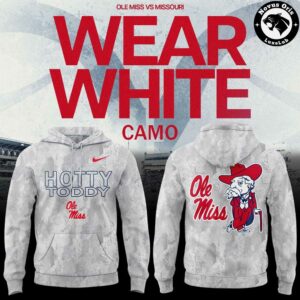 Ole Miss Rebels Wear White Camo 2026 Hoodie