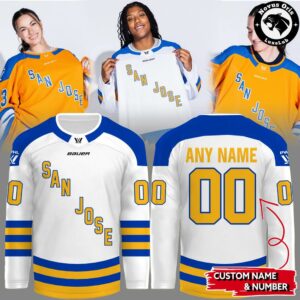 PWHL San Jose Home Away 2026 Personalized Hockey Jersey 2