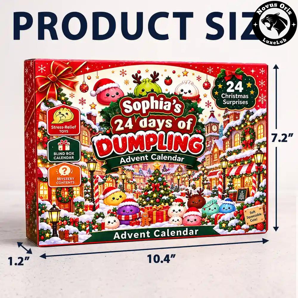 Personalized 24 Days Of Dumpling Christmas 2026 Advent Calendar Squishy Toys Gift Box Personalized 24 Days Of Dumpling Christmas 2026 Advent Calendar Squishy Toys Gift Box