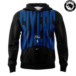 Philadelphia 76ers 2026 Black Blue Hoodie 2