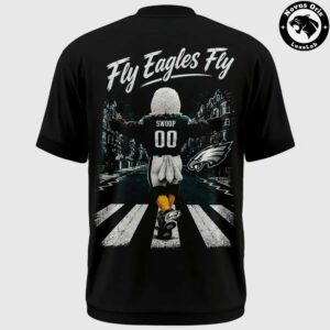 Philadelphia Eagles Fly Eagles Fly 2026 Black T Shirt 3