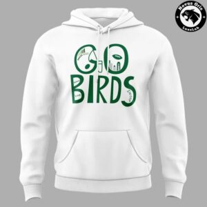 Philadelphia Eagles Go Birds 2026 White Hoodie 2