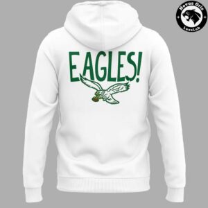 Philadelphia Eagles Go Birds 2026 White Hoodie 3