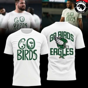 Philadelphia Eagles Go Birds 2026 White T Shirt 3
