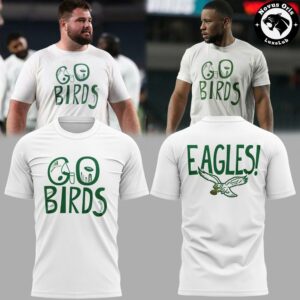 Philadelphia Eagles Go Birds 2026 White T Shirt 4