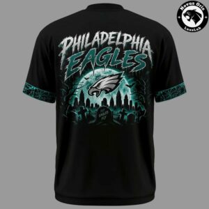 Philadelphia Eagles Halloween 2026 Black T Shirt 3