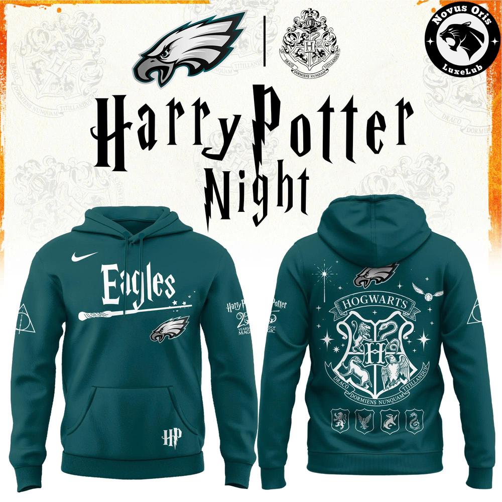 Philadelphia Eagles x Harry Potter Night 2026 Pullover Hoodie Philadelphia Eagles x Harry Potter Night 2026 Pullover Hoodie