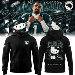 Philadelphia Eagles x Hello Kitty 2026 Black Hoodie