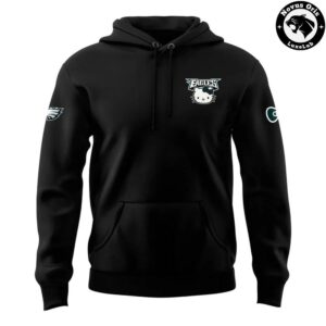 Philadelphia Eagles x Hello Kitty 2026 Black Hoodie 2
