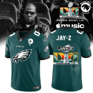 Philadelphia Eagles x Jay Z Super Bowl LXI Custom Football Jersey 2