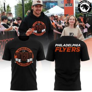 Philadelphia Flyers TK O Cancer 2026 Black Graphic T Shirt 1