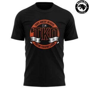Philadelphia Flyers TK O Cancer 2026 Black Graphic T Shirt 2