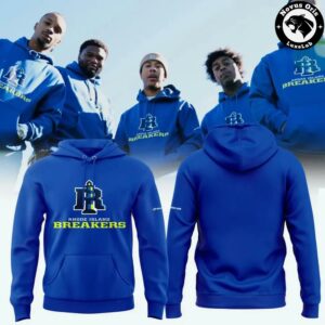 Rhode Island Breakers Primary Logo 2026 Blue Hoodie 2