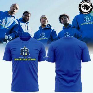 Rhode Island Breakers Primary Logo 2026 Blue T Shirt 2