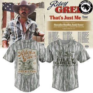 Riley Green Thats Just Me Tour 2027 Baseball Jersey 2