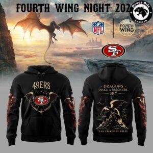 San Francisco 49ers x Fourth Wing Night 2026 Black Hoodie